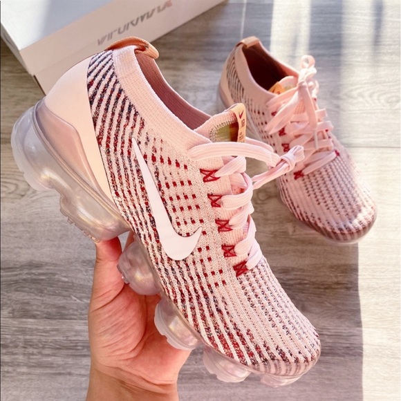 Nike Shoes - New! Nike Air VaporMax Flyknit 3 sunset pink rose